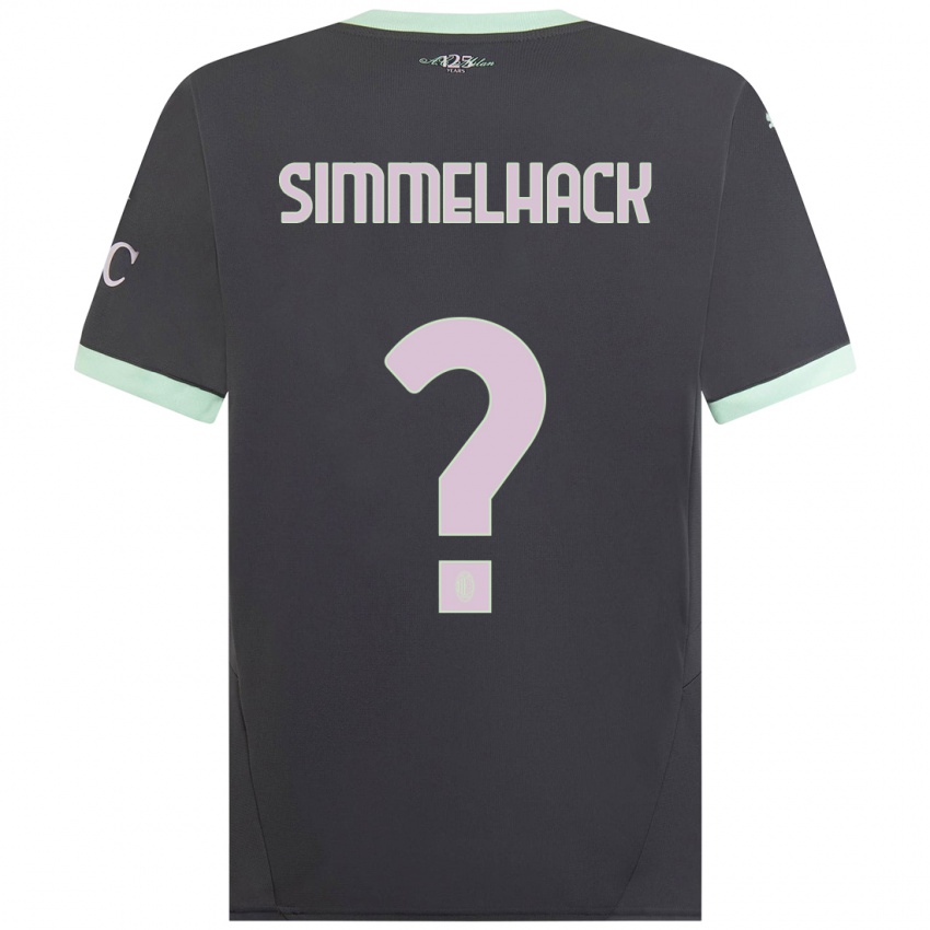 Niño Camiseta Alexander Simmelhack #0 Gris Equipación Tercera 2024/25 La Camisa Perú