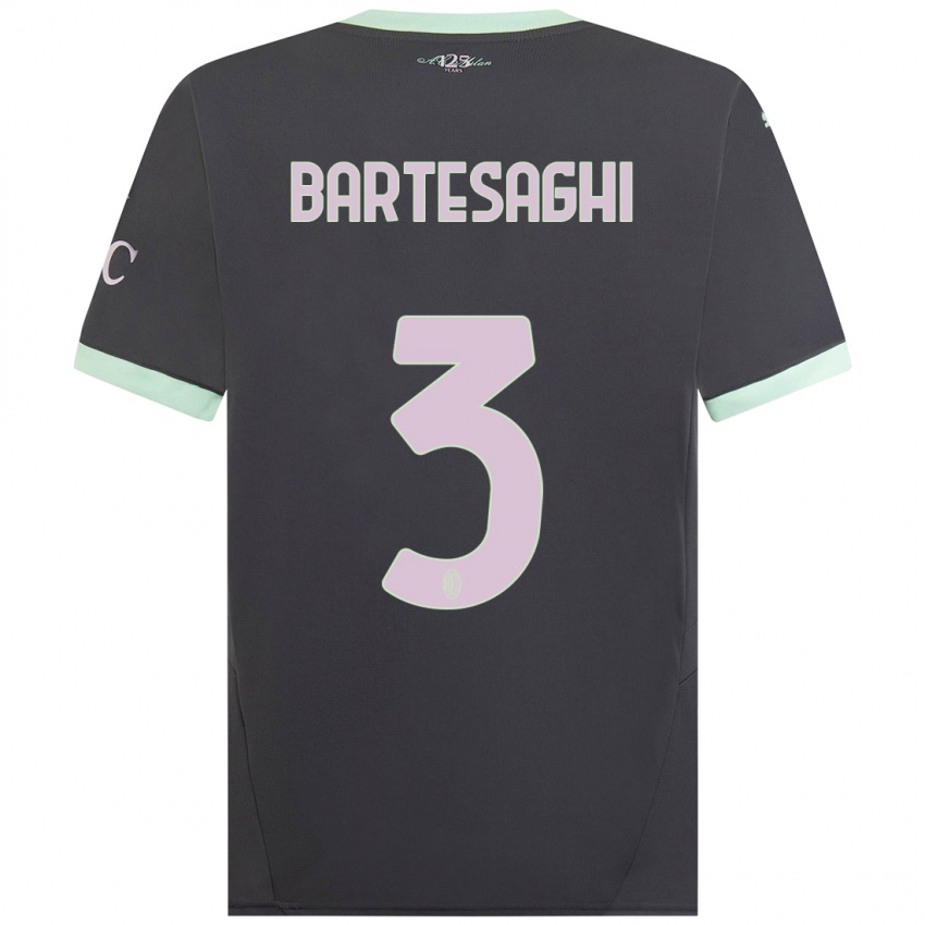 Niño Camiseta Davide Bartesaghi #3 Gris Equipación Tercera 2024/25 La Camisa Perú