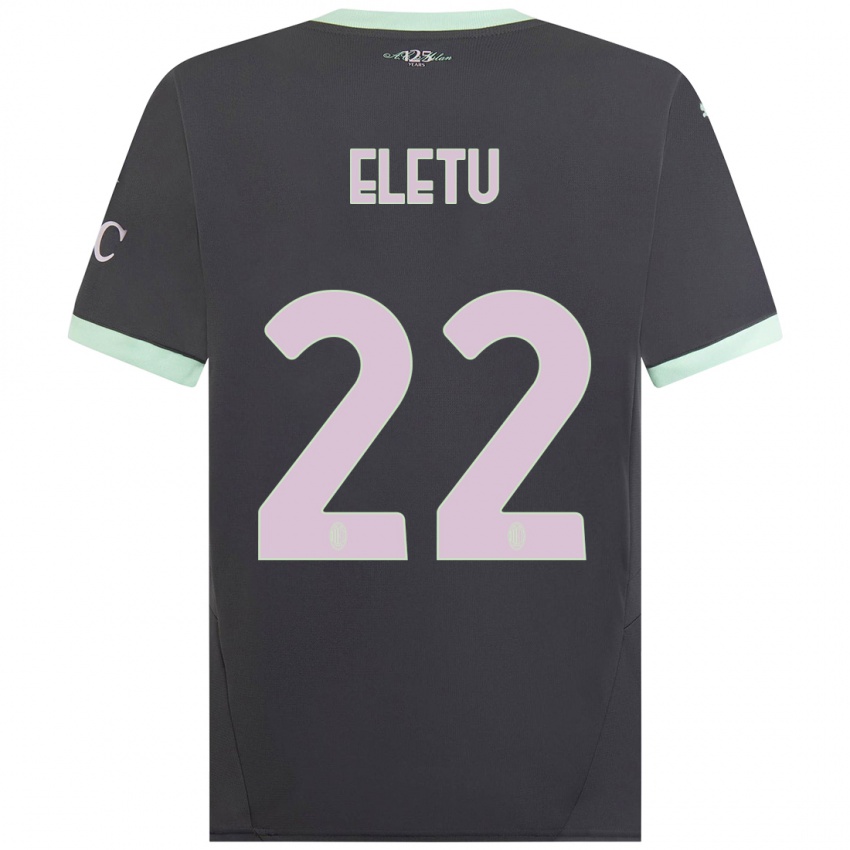 Niño Camiseta Victor Eletu #22 Gris Equipación Tercera 2024/25 La Camisa Perú