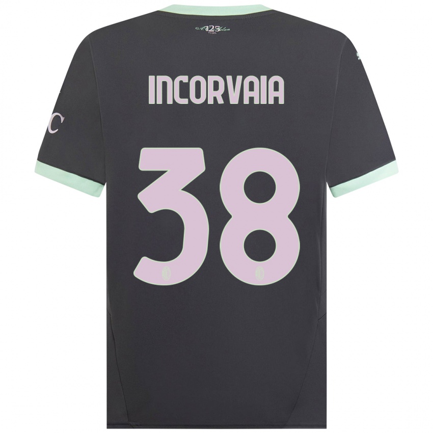 Niño Camiseta Giovanni Incorvaia #38 Gris Equipación Tercera 2024/25 La Camisa Perú