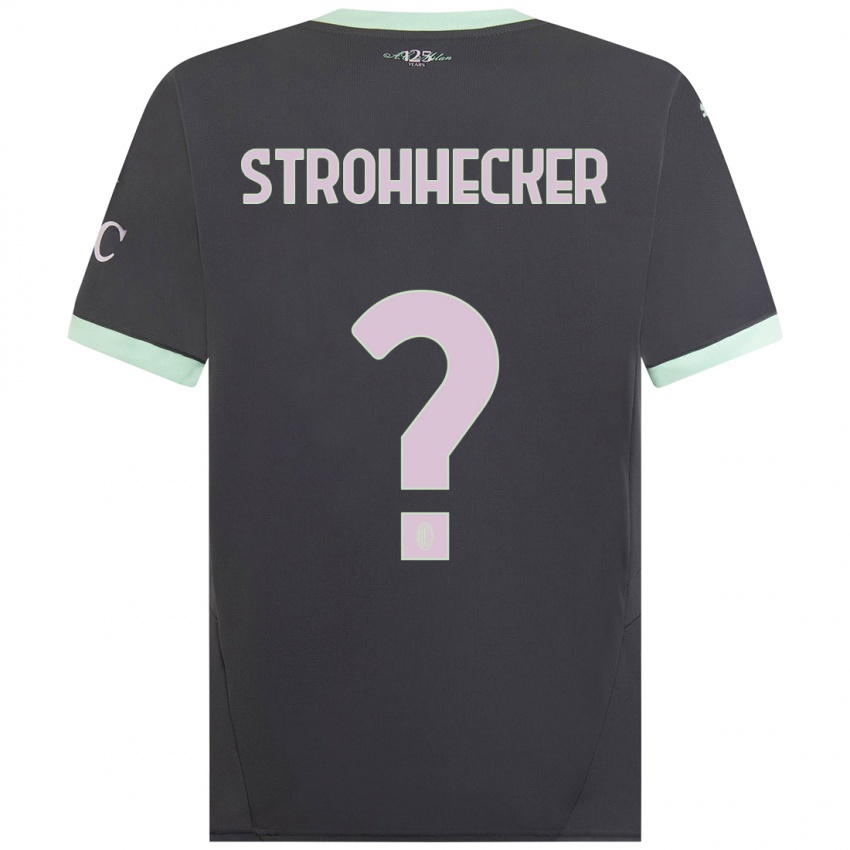 Niño Camiseta Riccardo Strohhecker #0 Gris Equipación Tercera 2024/25 La Camisa Perú