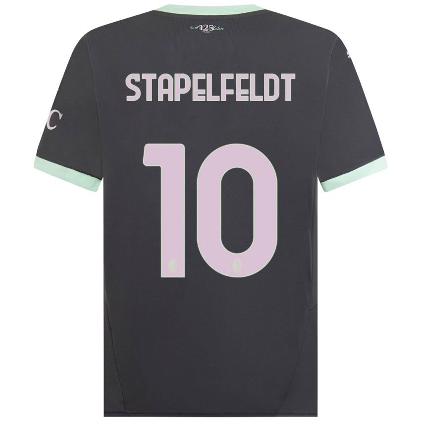 Niño Camiseta Nina Stapelfeldt #10 Gris Equipación Tercera 2024/25 La Camisa Perú