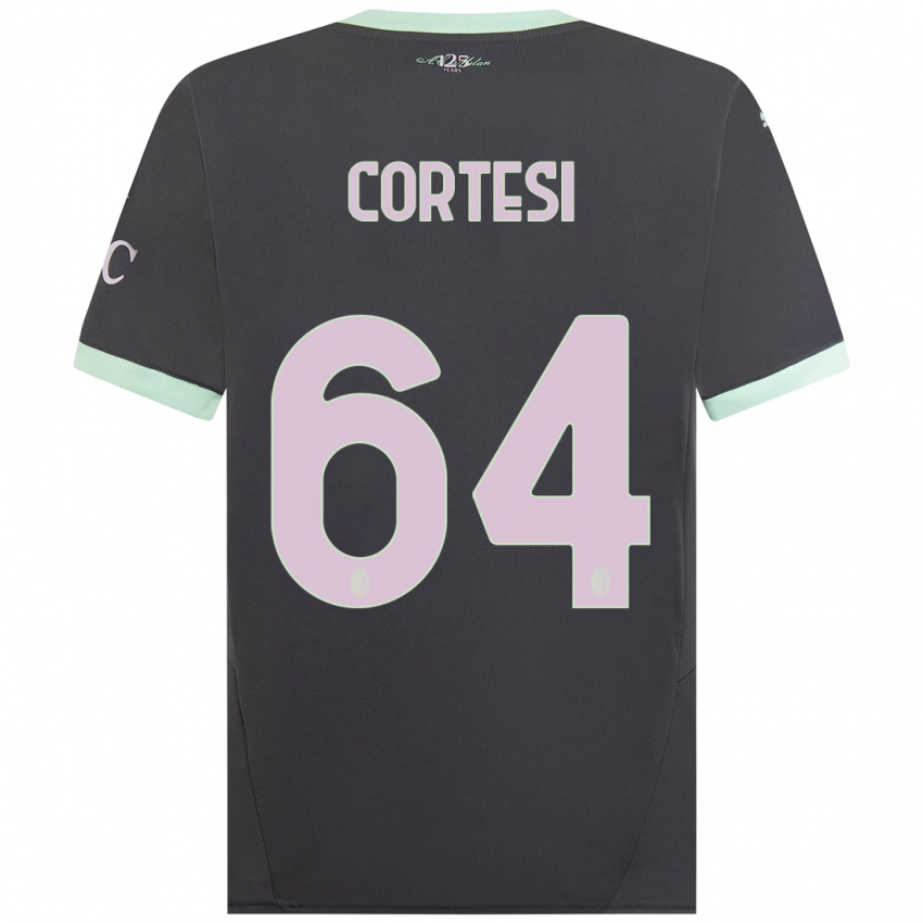 Niño Camiseta Selena Cortesi #64 Gris Equipación Tercera 2024/25 La Camisa Perú