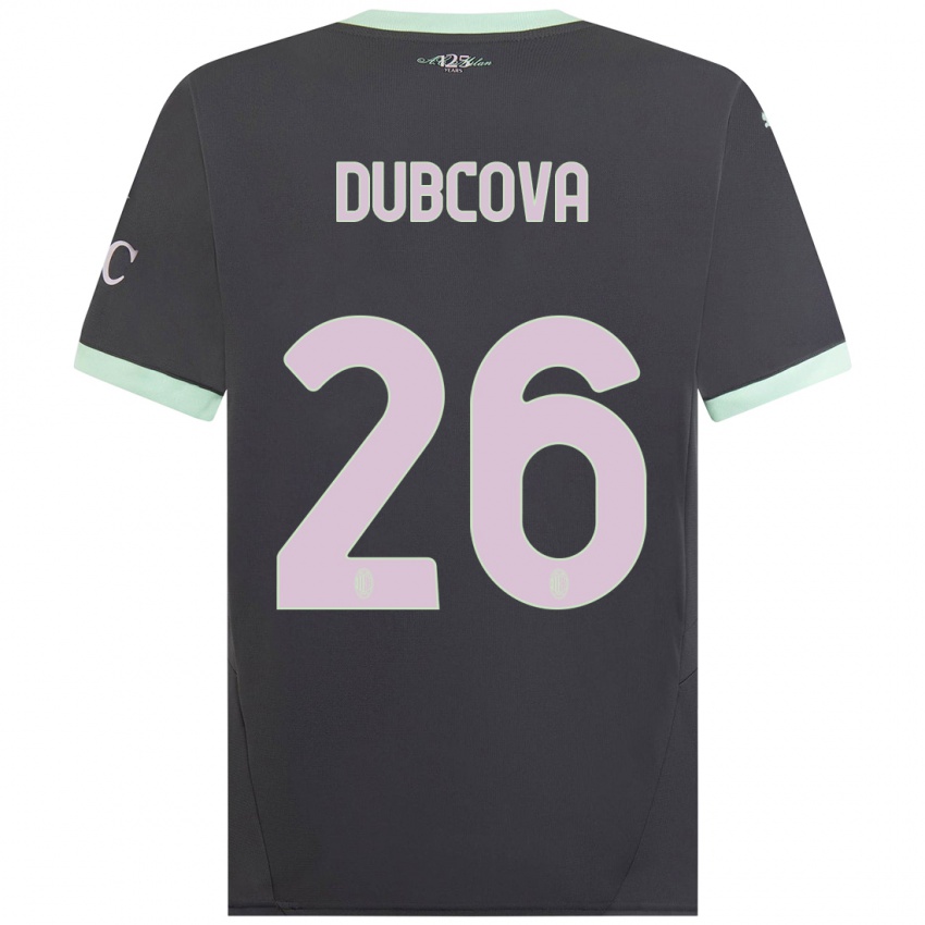 Niño Camiseta Michaela Dubcova #26 Gris Equipación Tercera 2024/25 La Camisa Perú