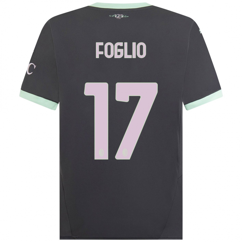 Niño Camiseta Christian Foglio #17 Gris Equipación Tercera 2024/25 La Camisa Perú