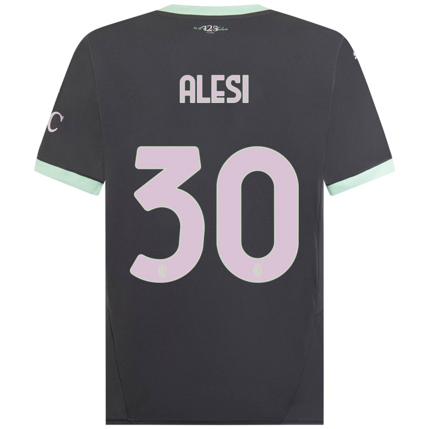 Niño Camiseta Gabriele Alesi #30 Gris Equipación Tercera 2024/25 La Camisa Perú