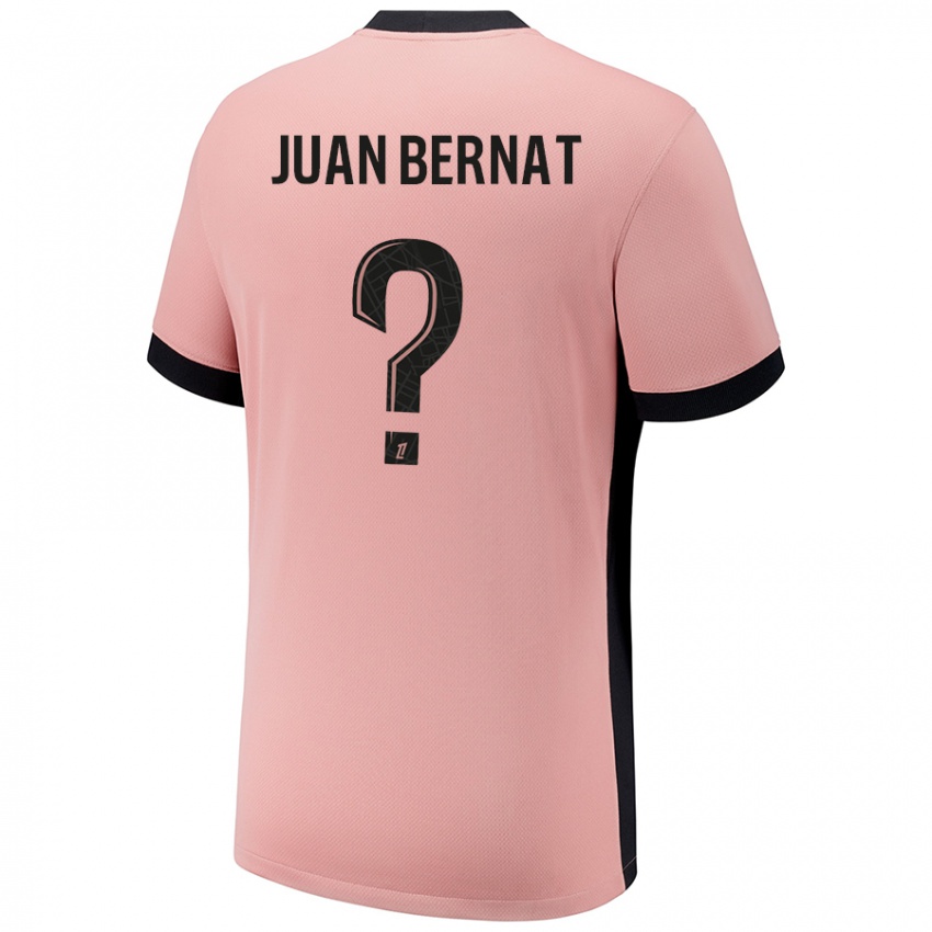 Niño Camiseta Juan Bernat #0 Rosa Óxido Equipación Tercera 2024/25 La Camisa Perú