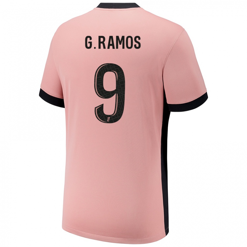 Niño Camiseta Gonçalo Ramos #9 Rosa Óxido Equipación Tercera 2024/25 La Camisa Perú