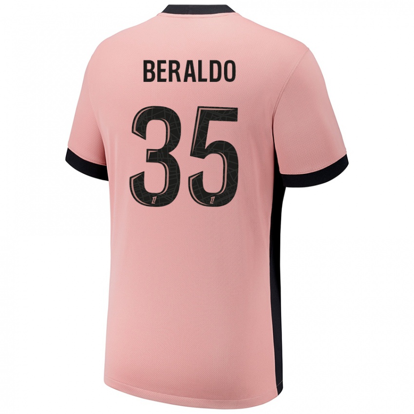 Niño Camiseta Lucas Beraldo #35 Rosa Óxido Equipación Tercera 2024/25 La Camisa Perú