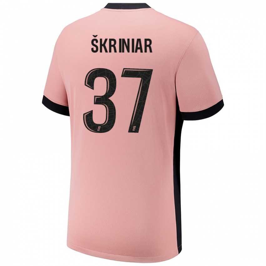 Niño Camiseta Milan Skriniar #37 Rosa Óxido Equipación Tercera 2024/25 La Camisa Perú