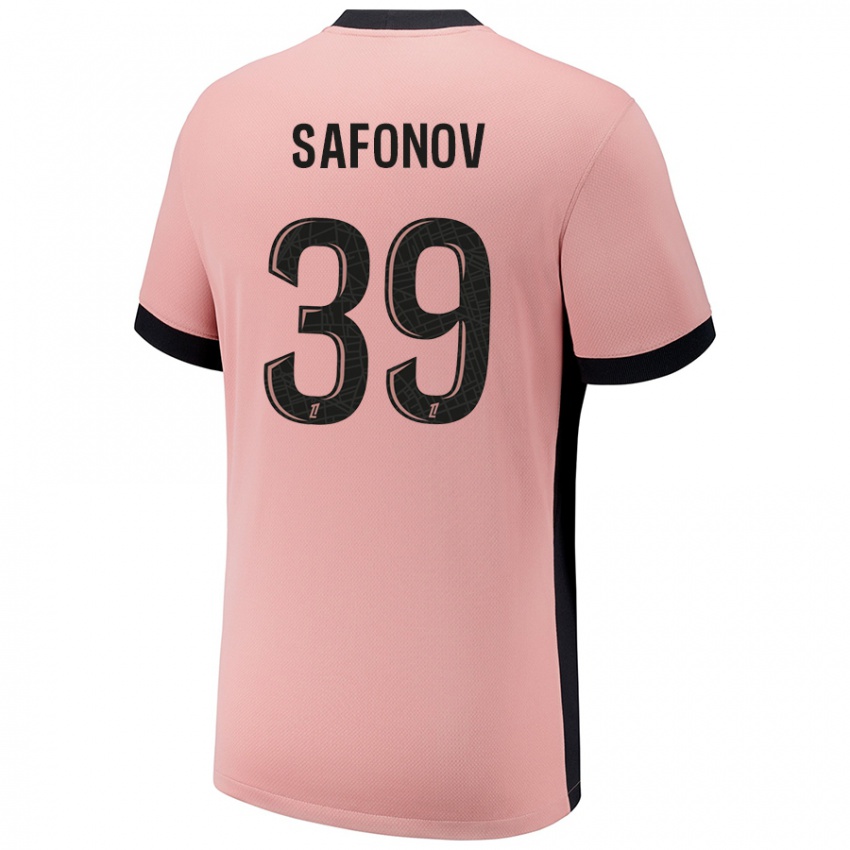 Niño Camiseta Matvey Safonov #39 Rosa Óxido Equipación Tercera 2024/25 La Camisa Perú