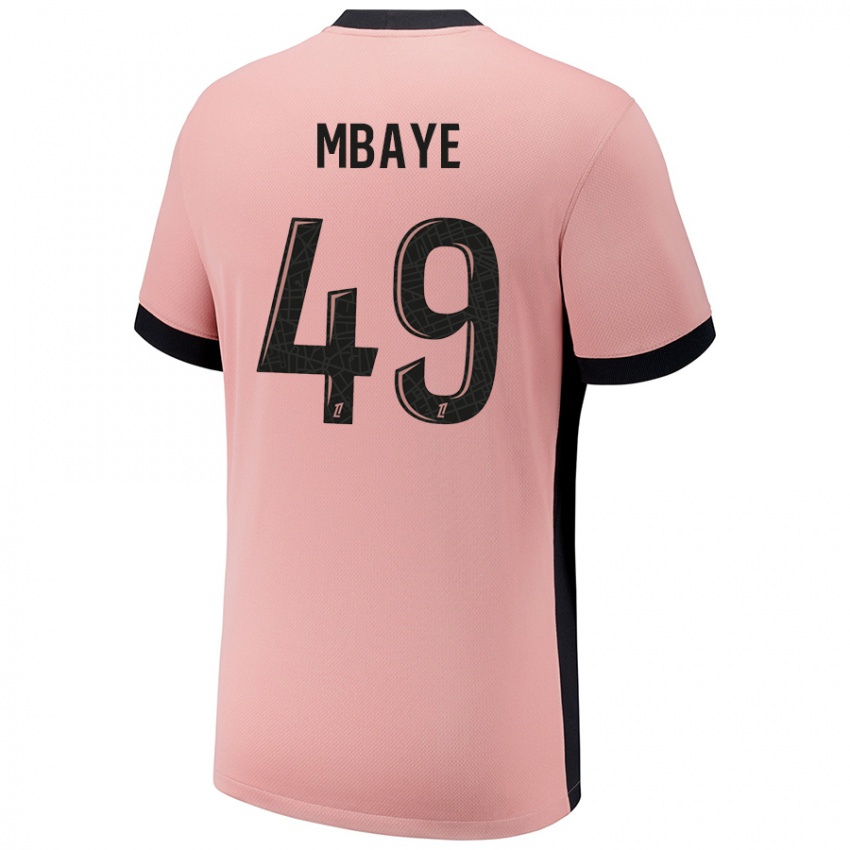 Niño Camiseta Ibrahim Mbaye #49 Rosa Óxido Equipación Tercera 2024/25 La Camisa Perú