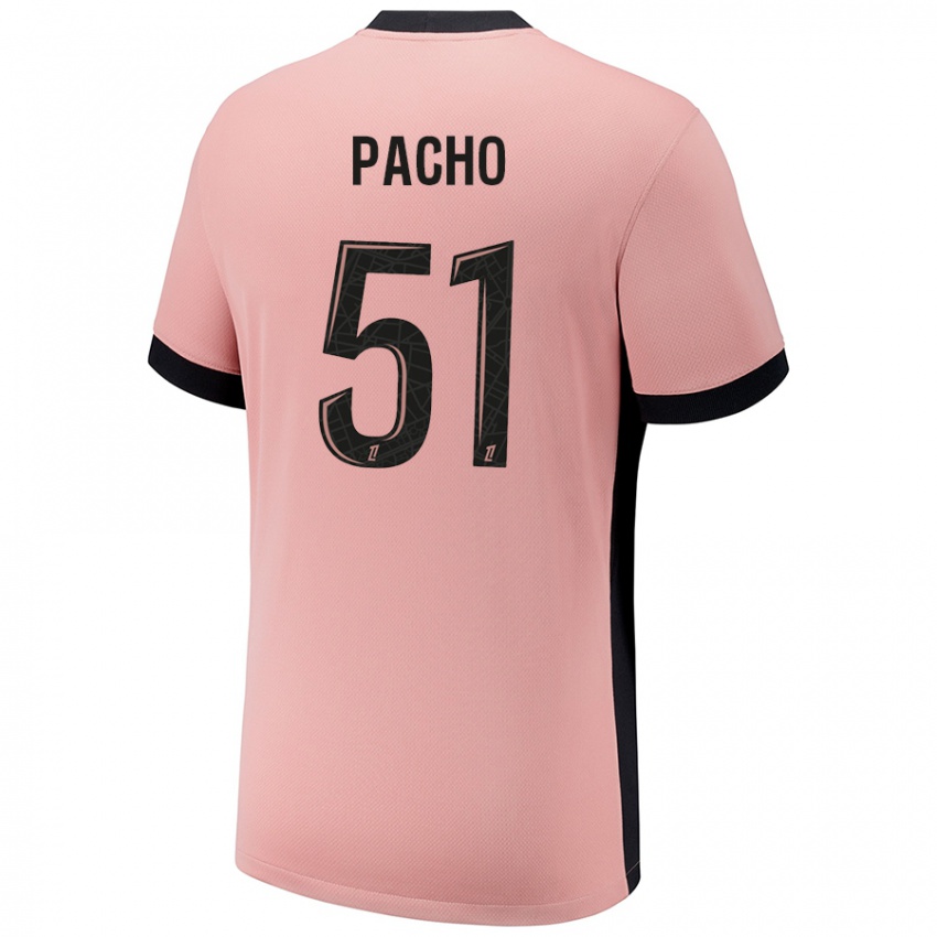 Niño Camiseta Willian Pacho #51 Rosa Óxido Equipación Tercera 2024/25 La Camisa Perú