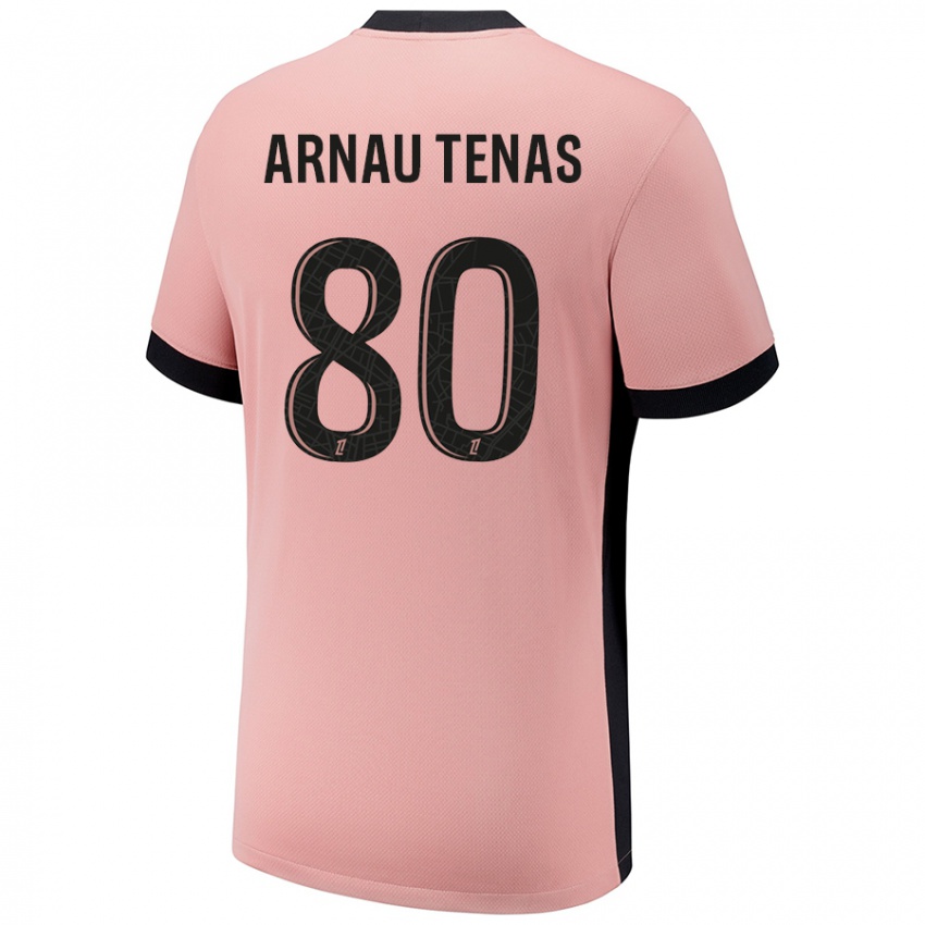 Niño Camiseta Arnau Tenas #80 Rosa Óxido Equipación Tercera 2024/25 La Camisa Perú