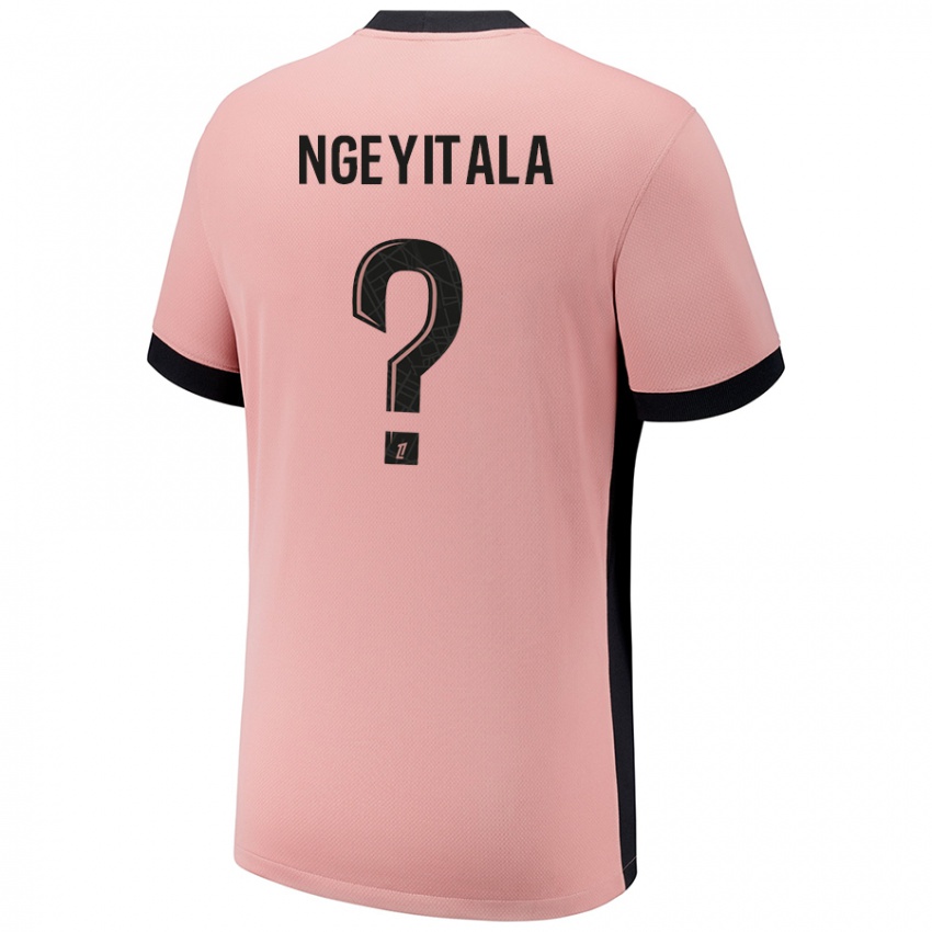 Niño Camiseta Aurélien Ngeyitala #0 Rosa Óxido Equipación Tercera 2024/25 La Camisa Perú