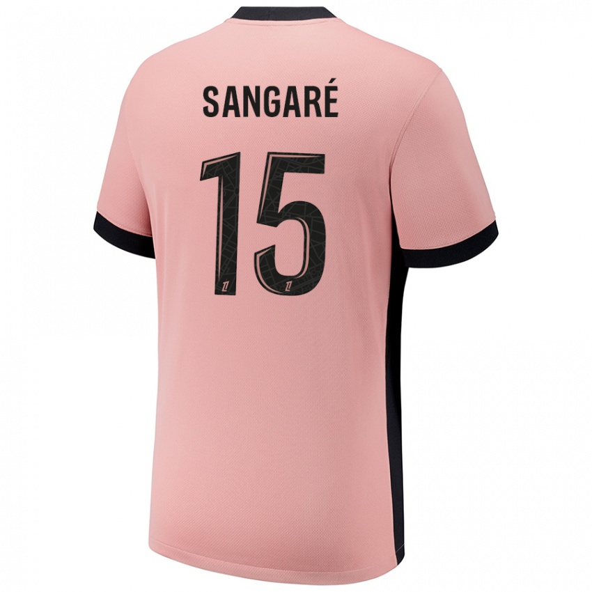 Niño Camiseta Mahamadou Sangaré #15 Rosa Óxido Equipación Tercera 2024/25 La Camisa Perú