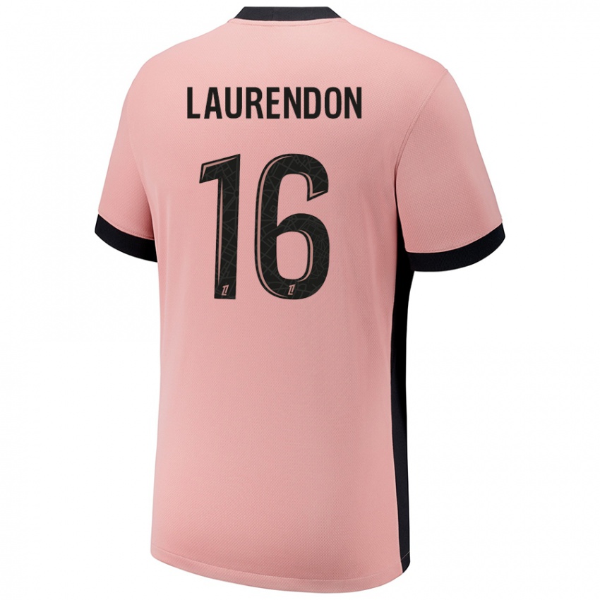 Niño Camiseta Bilal Laurendon #16 Rosa Óxido Equipación Tercera 2024/25 La Camisa Perú