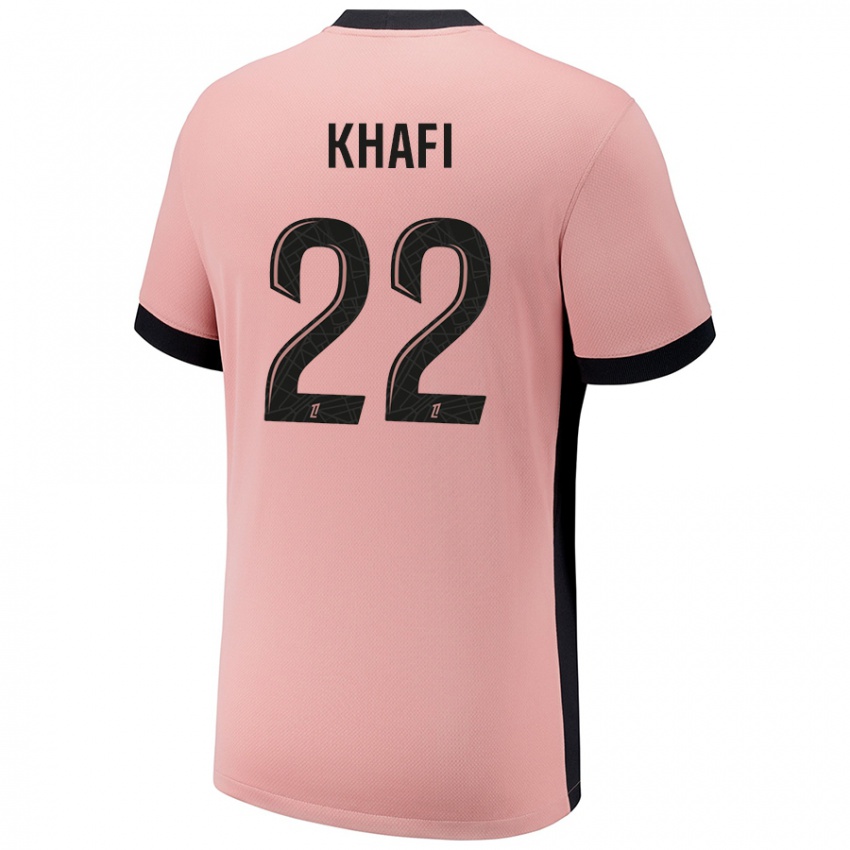 Niño Camiseta Yanis Khafi #22 Rosa Óxido Equipación Tercera 2024/25 La Camisa Perú