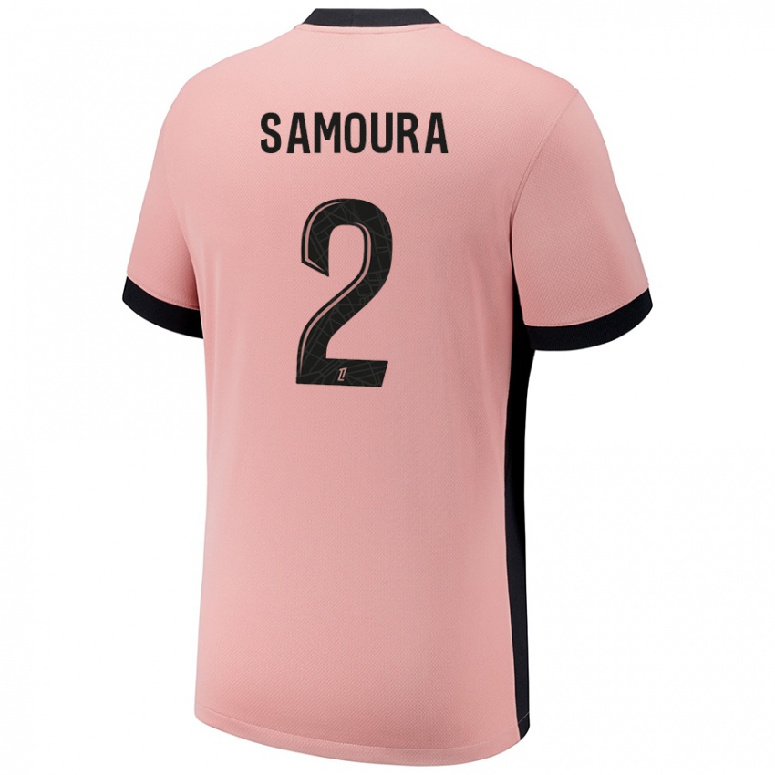 Niño Camiseta Thiniba Samoura #2 Rosa Óxido Equipación Tercera 2024/25 La Camisa Perú