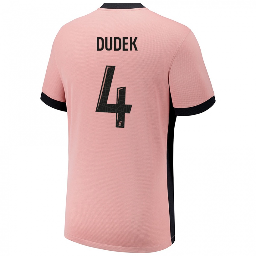 Niño Camiseta Paulina Dudek #4 Rosa Óxido Equipación Tercera 2024/25 La Camisa Perú