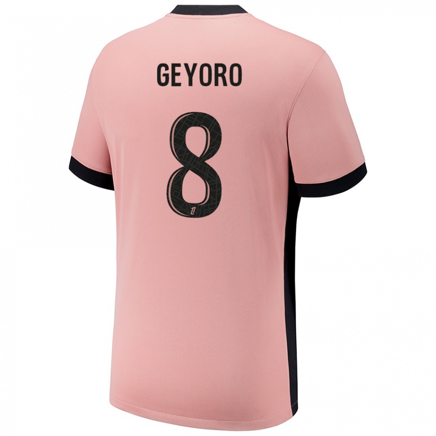 Niño Camiseta Grace Geyoro #8 Rosa Óxido Equipación Tercera 2024/25 La Camisa Perú