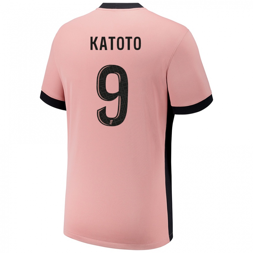 Niño Camiseta Marie-Antoinette Katoto #9 Rosa Óxido Equipación Tercera 2024/25 La Camisa Perú