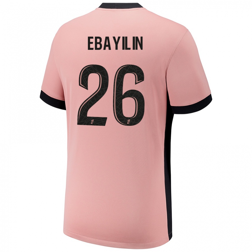 Niño Camiseta Anaïs Ebayilin #26 Rosa Óxido Equipación Tercera 2024/25 La Camisa Perú