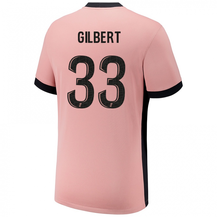 Niño Camiseta Tara Elimbi Gilbert #33 Rosa Óxido Equipación Tercera 2024/25 La Camisa Perú