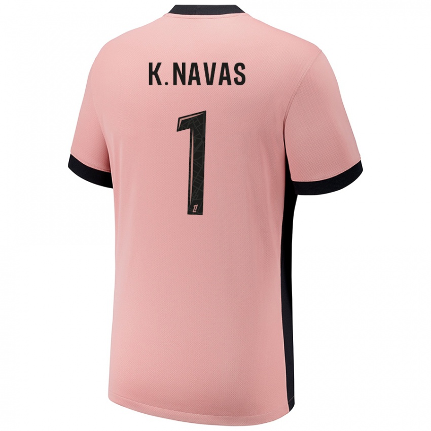 Niño Camiseta Keylor Navas #1 Rosa Óxido Equipación Tercera 2024/25 La Camisa Perú