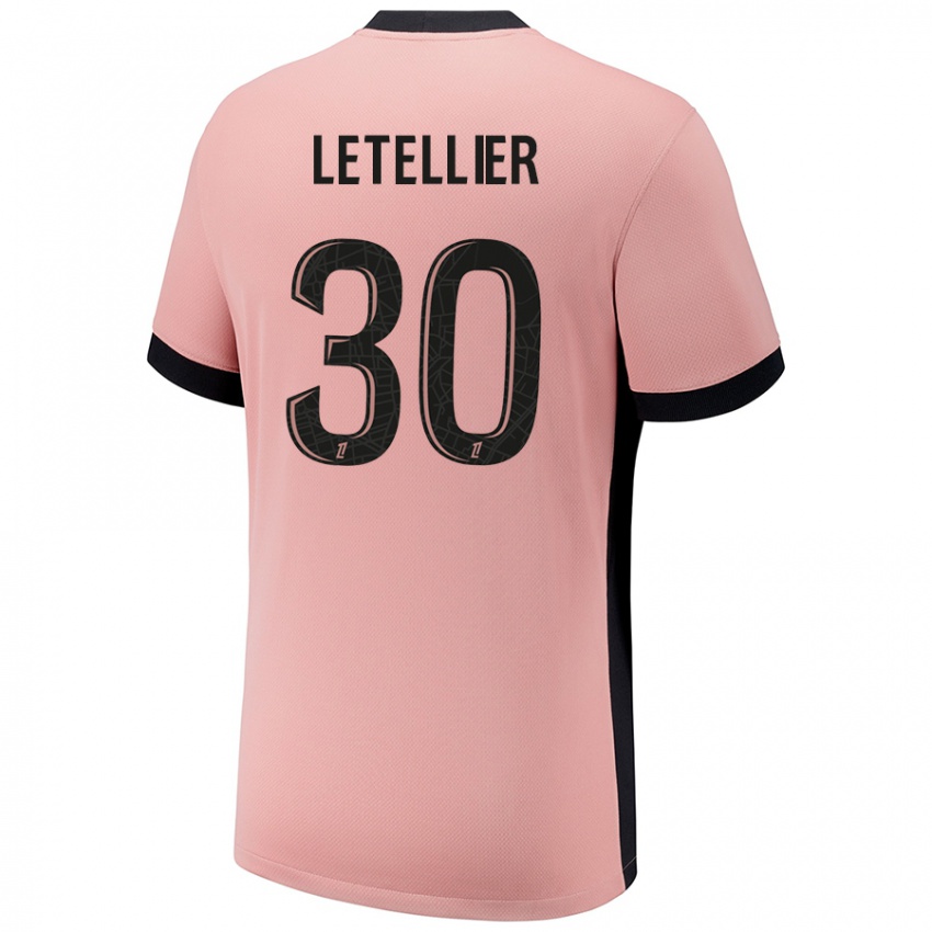 Niño Camiseta Alexandre Letellier #30 Rosa Óxido Equipación Tercera 2024/25 La Camisa Perú