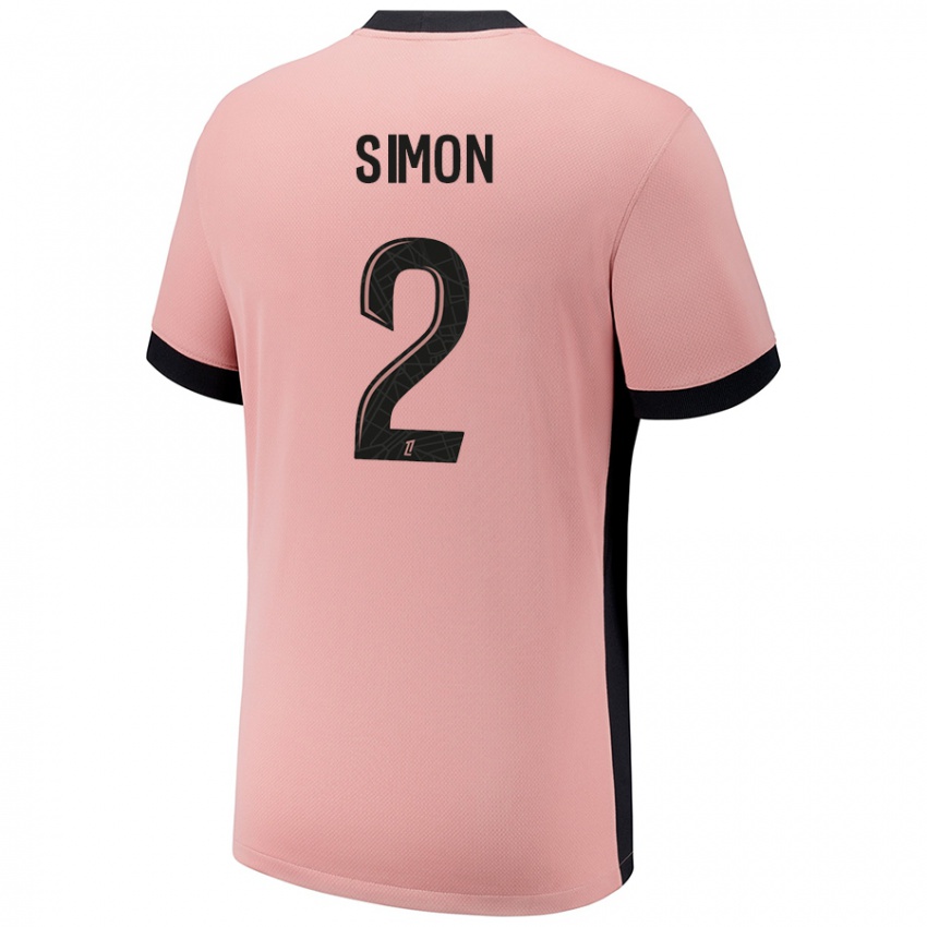 Niño Camiseta Benedicte Simon #2 Rosa Óxido Equipación Tercera 2024/25 La Camisa Perú