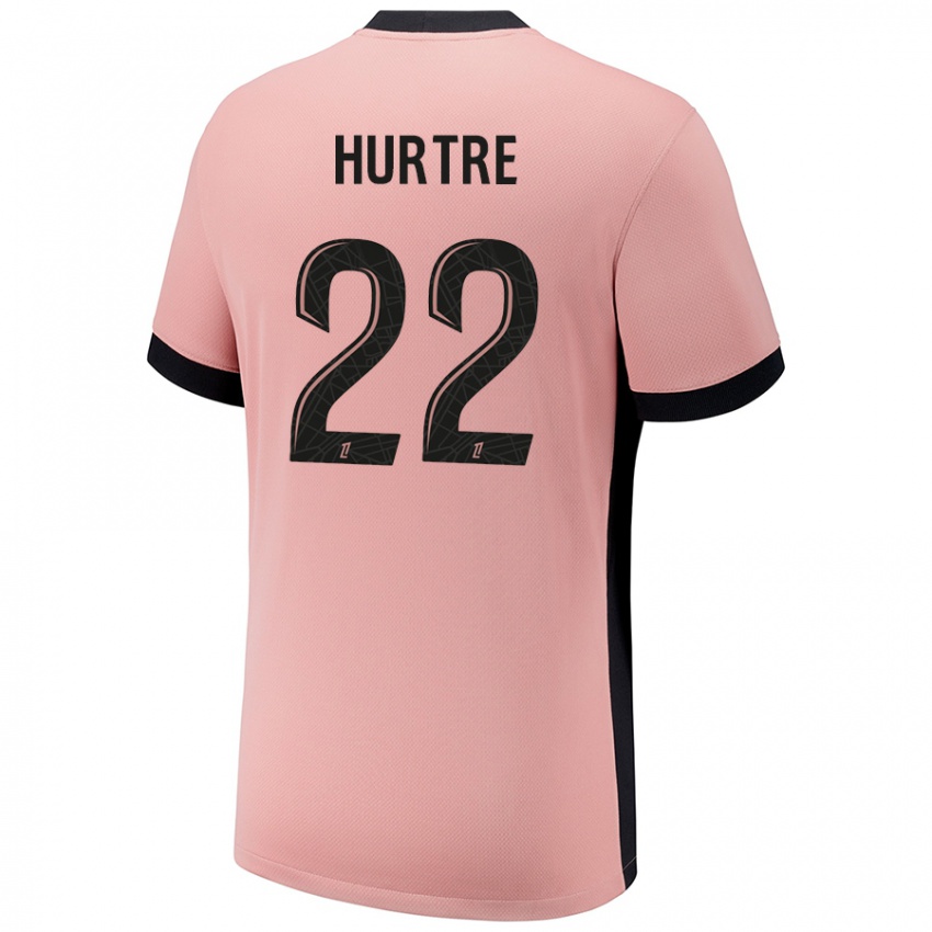 Niño Camiseta Oceane Hurtre #22 Rosa Óxido Equipación Tercera 2024/25 La Camisa Perú