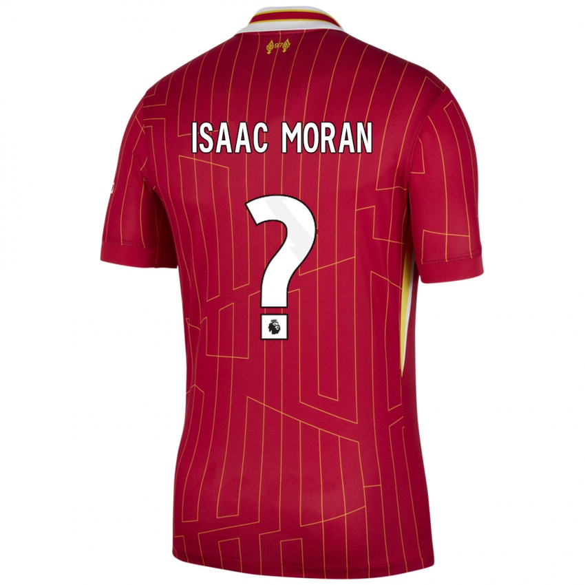 Hombre Camiseta Isaac Moran #0 Rojo Amarillo Blanco 1ª Equipación 2024/25 La Camisa Perú