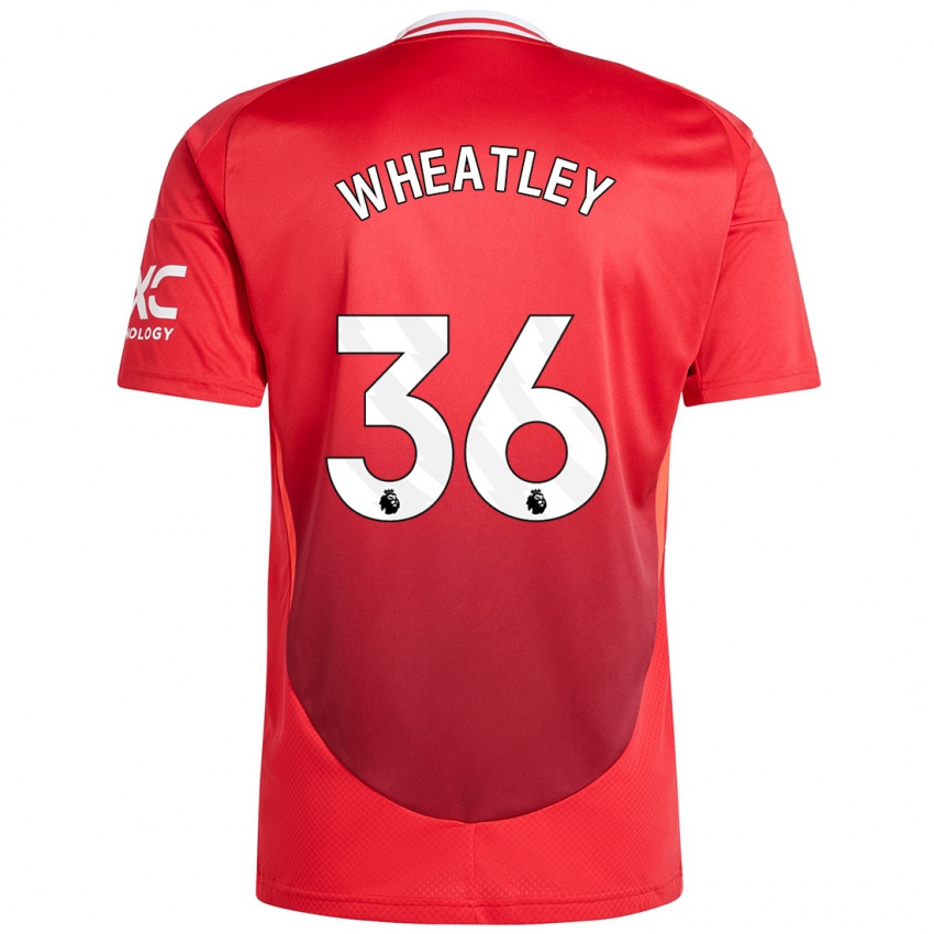 Hombre Camiseta Ethan Wheatley #36 Rojo Brillante 1ª Equipación 2024/25 La Camisa Perú