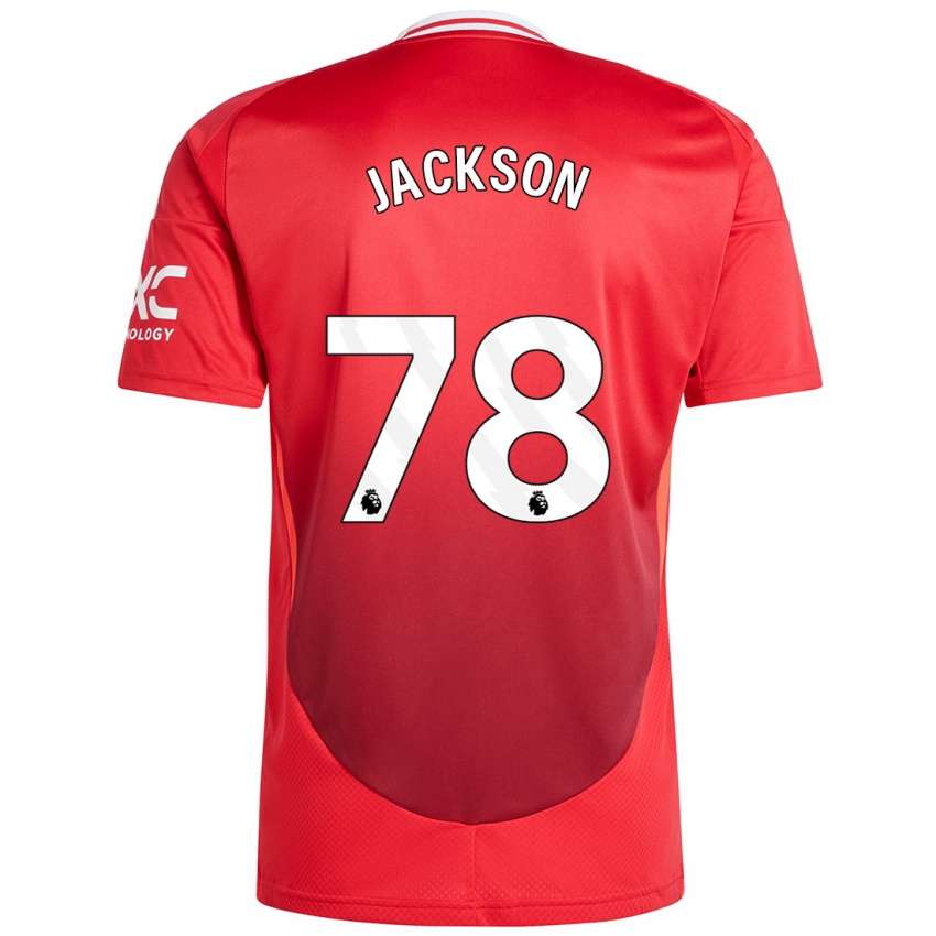 Hombre Camiseta Louis Jackson #78 Rojo Brillante 1ª Equipación 2024/25 La Camisa Perú