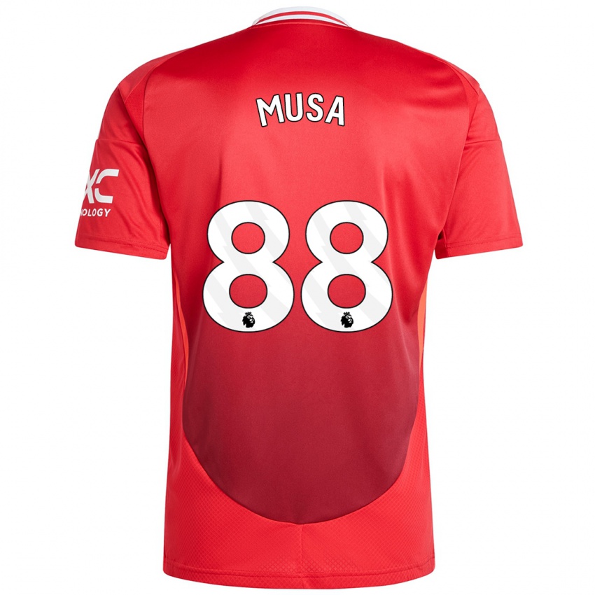 Hombre Camiseta Victor Musa #88 Rojo Brillante 1ª Equipación 2024/25 La Camisa Perú