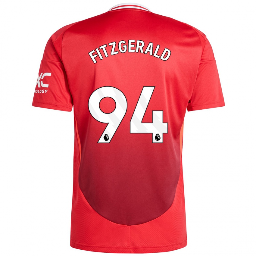 Hombre Camiseta Jayce Fitzgerald #94 Rojo Brillante 1ª Equipación 2024/25 La Camisa Perú