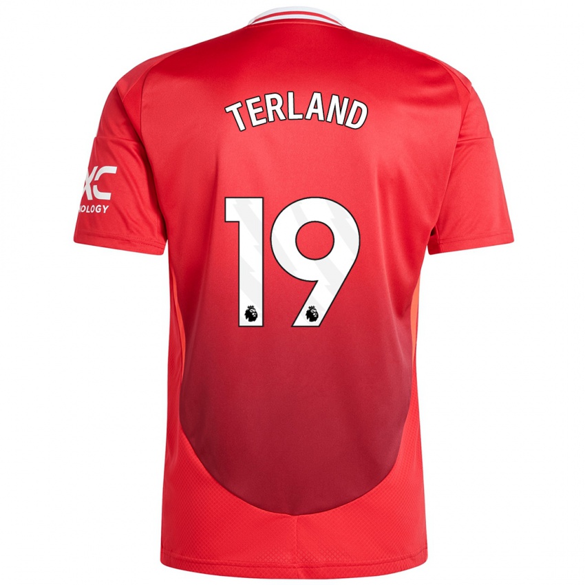 Hombre Camiseta Elisabeth Terland #19 Rojo Brillante 1ª Equipación 2024/25 La Camisa Perú