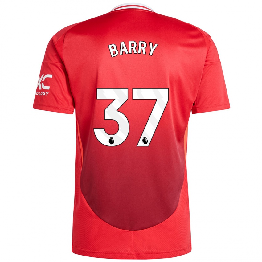 Hombre Camiseta Keira Barry #37 Rojo Brillante 1ª Equipación 2024/25 La Camisa Perú