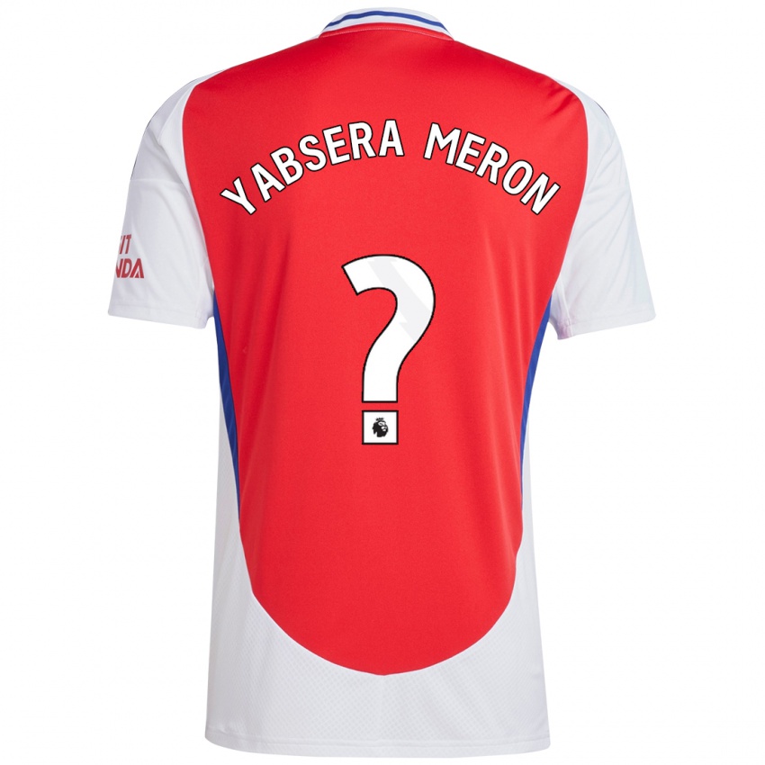 Hombre Camiseta Yabsera Meron #0 Rojo Blanco 1ª Equipación 2024/25 La Camisa Perú