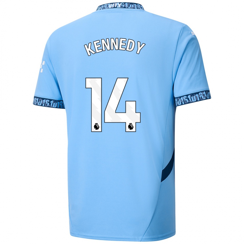 Hombre Camiseta Alanna Kennedy #14 Azul Marino 1ª Equipación 2024/25 La Camisa Perú