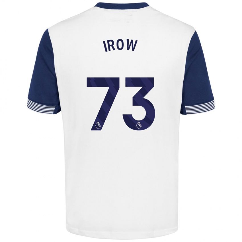 Hombre Camiseta Oliver Irow #73 Blanco Azul 1ª Equipación 2024/25 La Camisa Perú