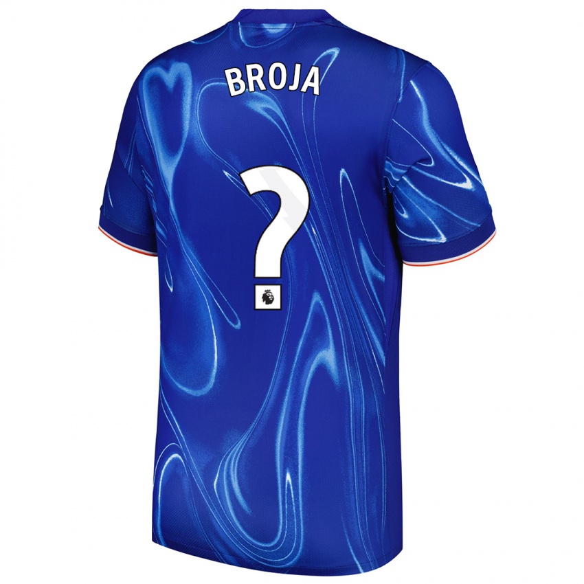 Hombre Camiseta Armando Broja #0 Azul Blanco 1ª Equipación 2024/25 La Camisa Perú