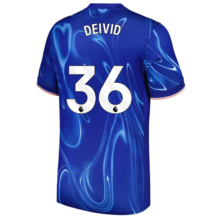 Hombre Camiseta Deivid Washington #36 Azul Blanco 1ª Equipación 2024/25 La Camisa Perú