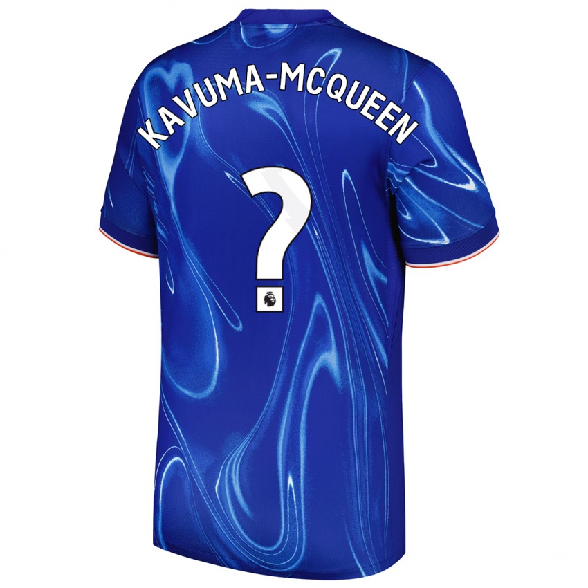 Hombre Camiseta Ryan Kavuma-Mcqueen #0 Azul Blanco 1ª Equipación 2024/25 La Camisa Perú