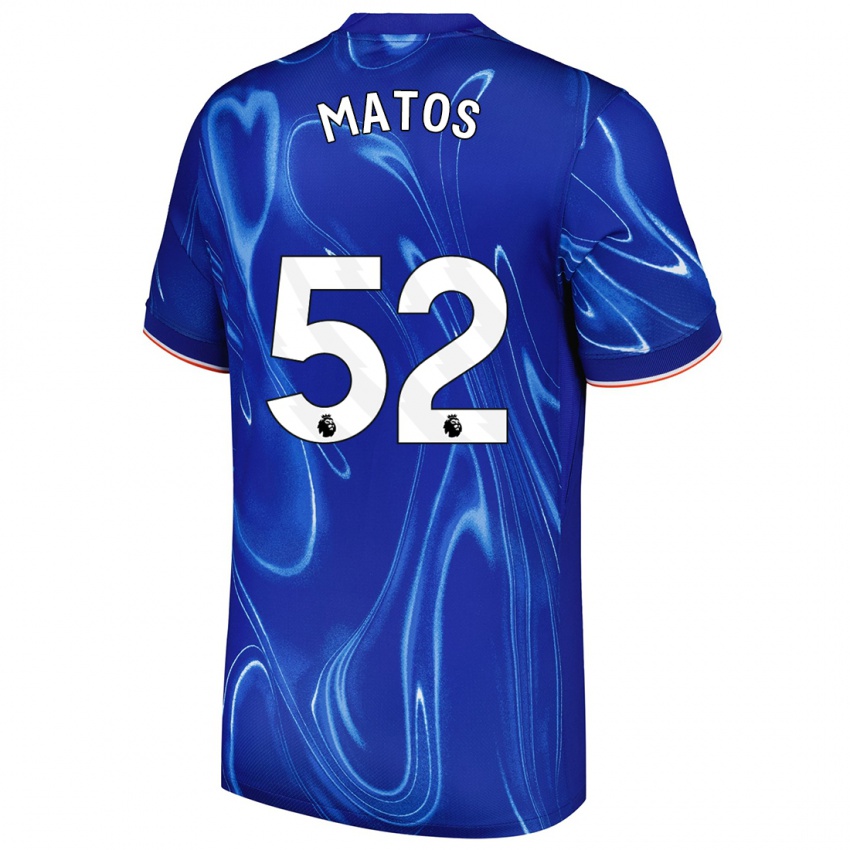 Hombre Camiseta Alex Matos #52 Azul Blanco 1ª Equipación 2024/25 La Camisa Perú