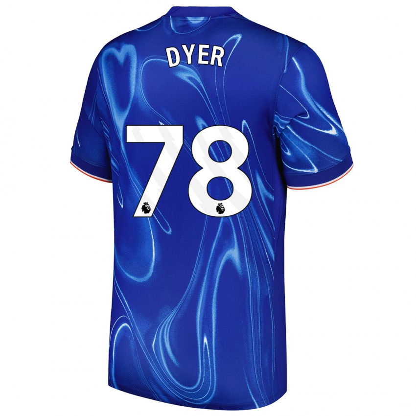 Hombre Camiseta Kiano Dyer #78 Azul Blanco 1ª Equipación 2024/25 La Camisa Perú