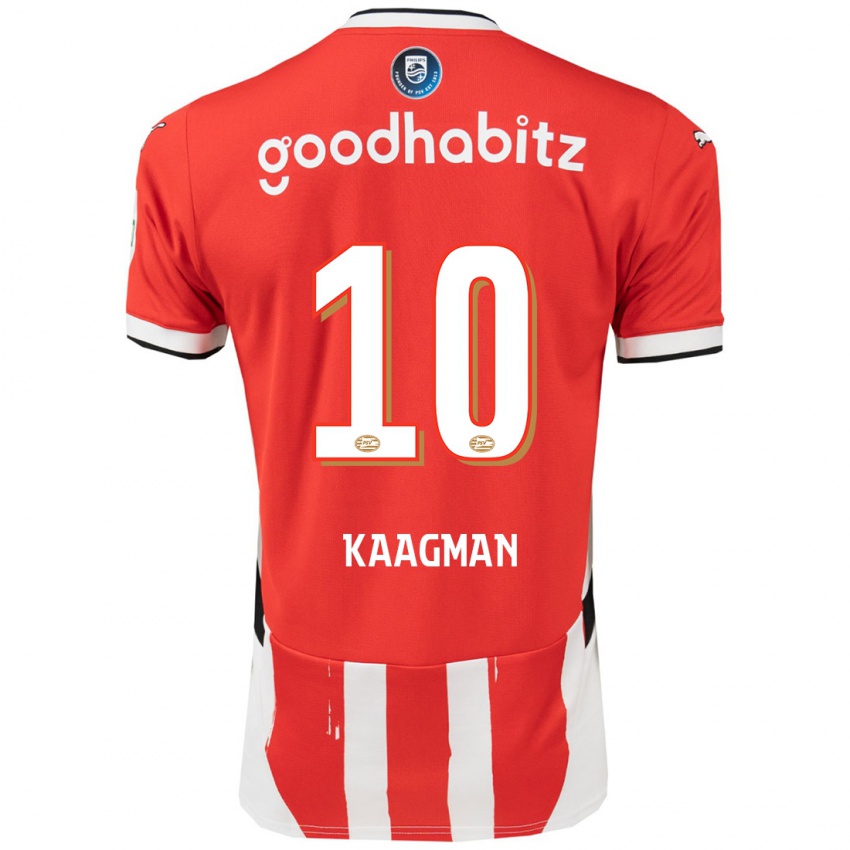 Hombre Camiseta Inessa Kaagman #10 Rojo Blanco 1ª Equipación 2024/25 La Camisa Perú