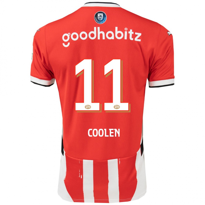 Hombre Camiseta Nadia Coolen #11 Rojo Blanco 1ª Equipación 2024/25 La Camisa Perú