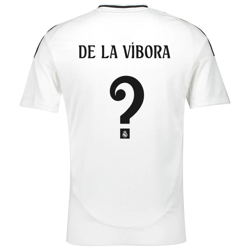 Hombre Camiseta David De La Víbora #0 Blanco 1ª Equipación 2024/25 La Camisa Perú